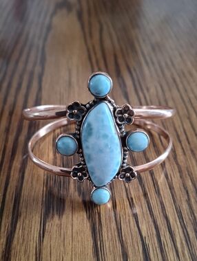 Larimar Copper Cuff